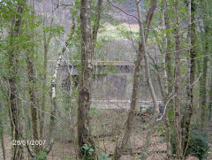 Halls Road viaduct looking across valley, Cwmcarn, January 2007